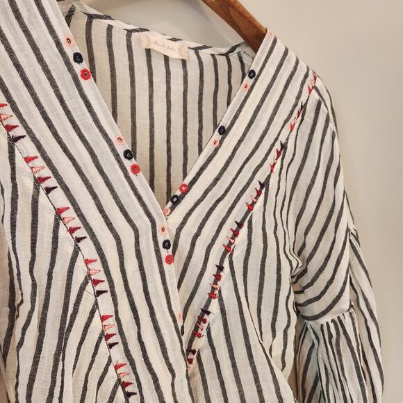 Altar'd State Size Small Striped Cropped Boho Style Blouse - Picture 4 of 12